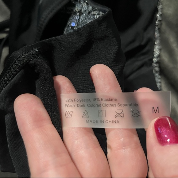 Sequin Bralette in Silver - Picture 3 of 3